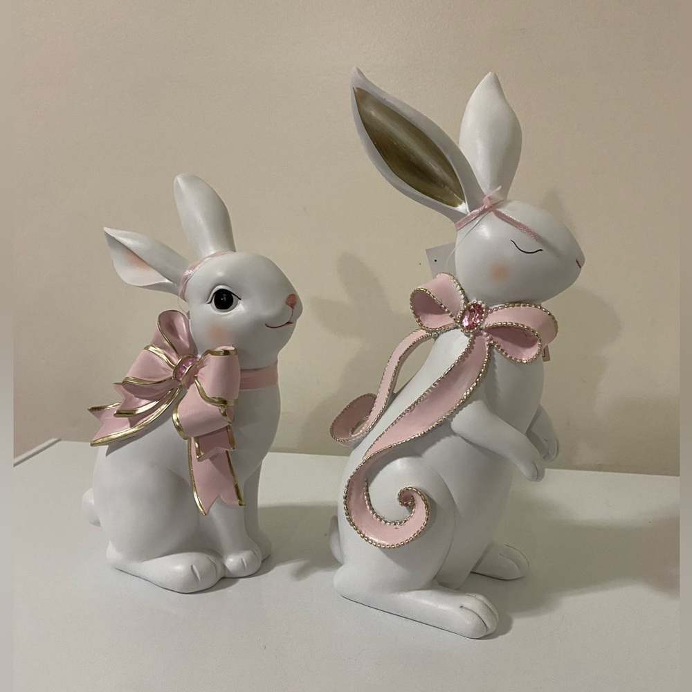 Cupcakes and Cashmere Pink Bow Bunnies